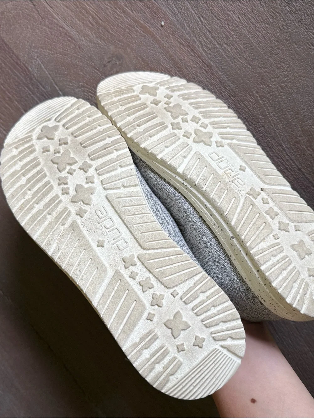 Hey Dude Casual Lace-Up Shoes in Light Gray Heather